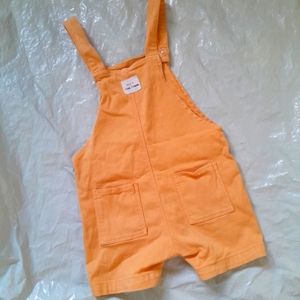 Zara Kids 3T Orange Overalls Shorts Bottoms Toddler